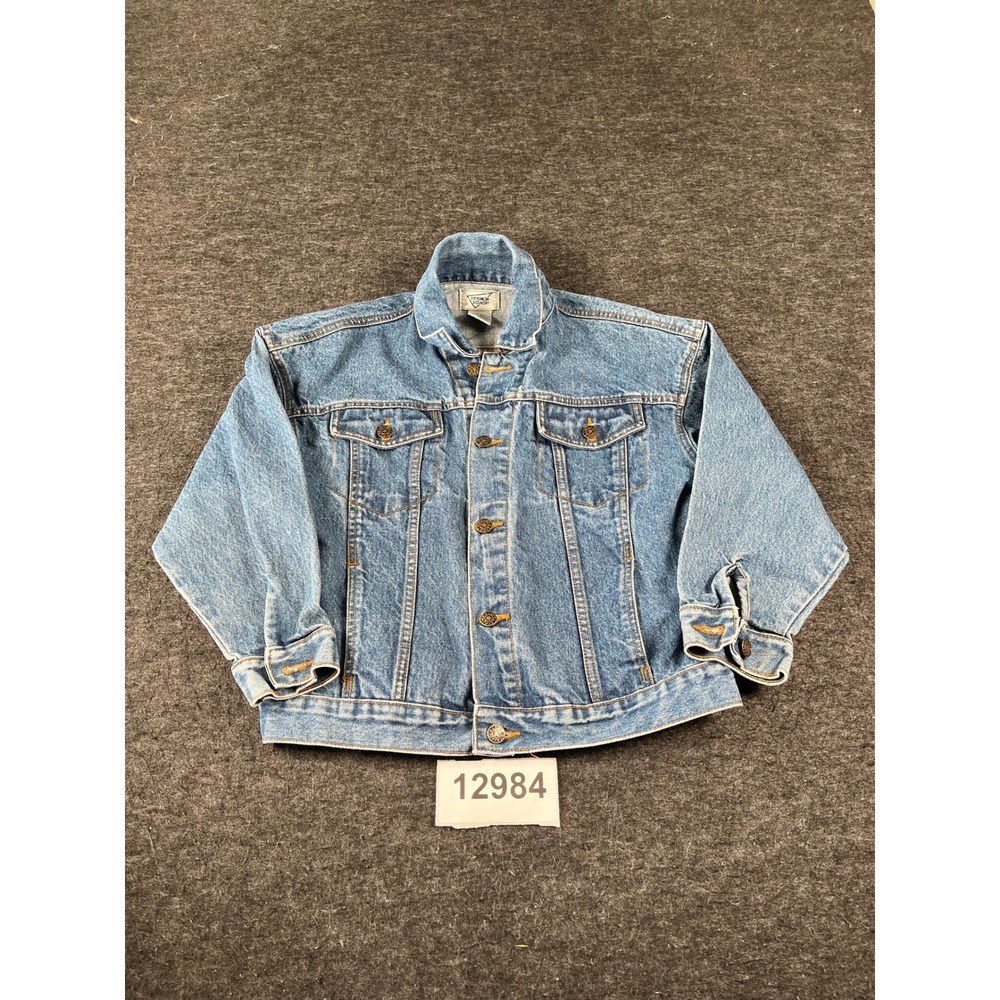 French Toast Denim Jacket Kids Size 12 Blue Excellent Cotton Trucker 12984